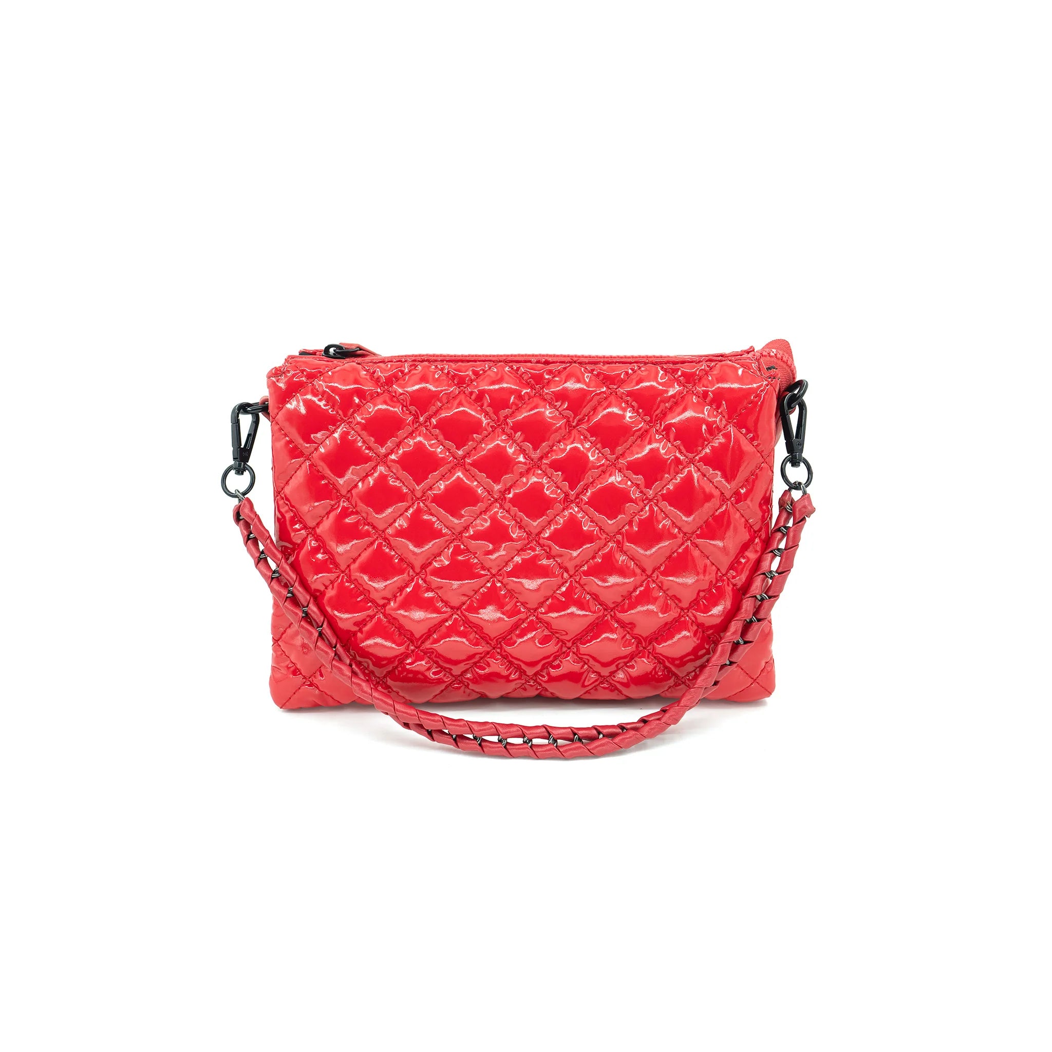 Quilted Bag - Patent Red