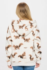Zip Up Hoodie - Squirel