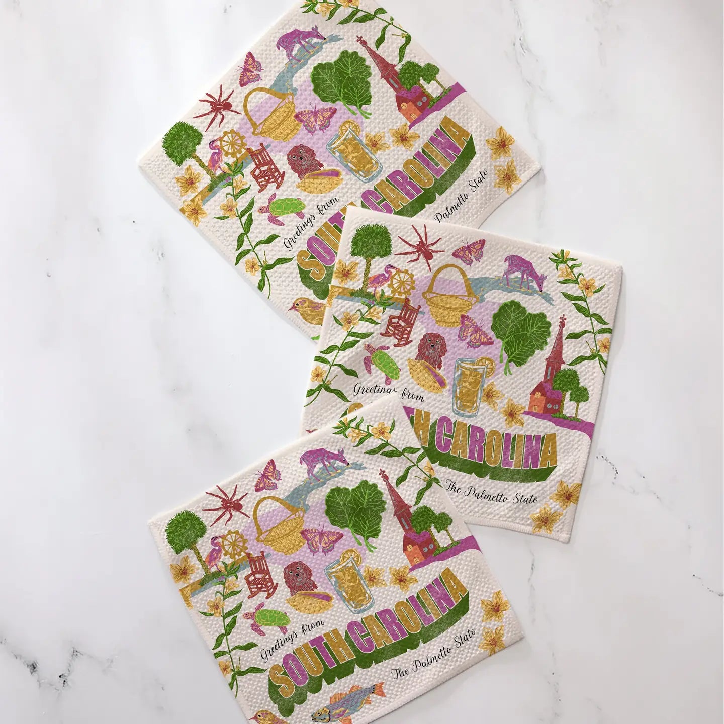 Dishcloth Set - Greetings From South Carolina