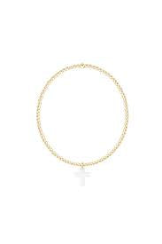 Classic Gold 2mm Bracelet Gold- Blessed Crystal Charm
