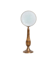 Brass And Bone Magnifying Glass On Stand