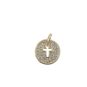 Single Charm Bracelet- Cross Coin