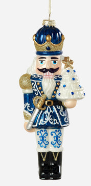Ornaments/Glass - Nutcracker Blue/Gold