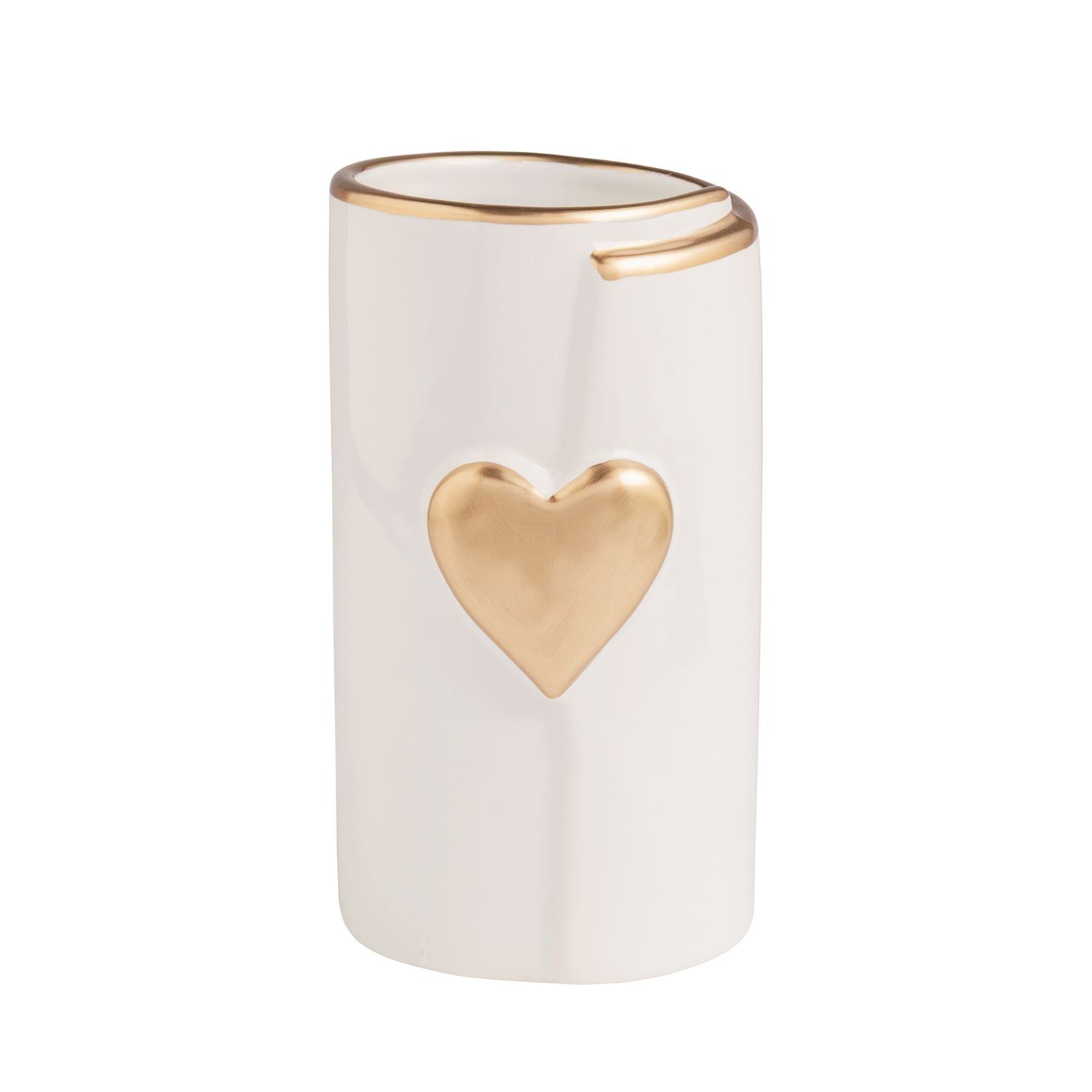 Heart Gold Motif Vase