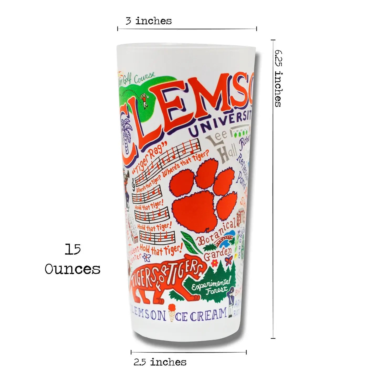 Collegiate Drinking Glass / Clemson University