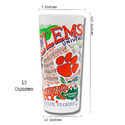 Collegiate Drinking Glass / Clemson University