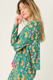 PJ Salvage Long Sleeve Top - Cheetah Bonitas Dream