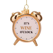 It’s Wine O’clock Alarm Glass Ornament