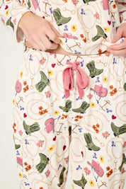 Saddle Up Western Print Pajama Jogger Pants