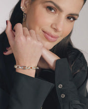 Ashley Chain Link Bracelet Mixed Metal 4MM