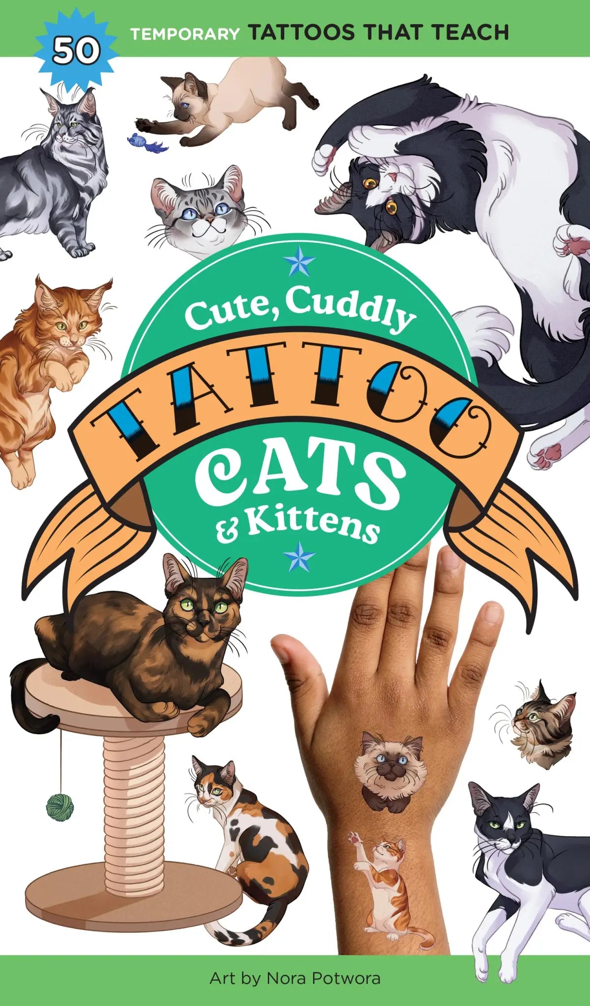 Cute, Cuddly Cat & Kittens Tattoo