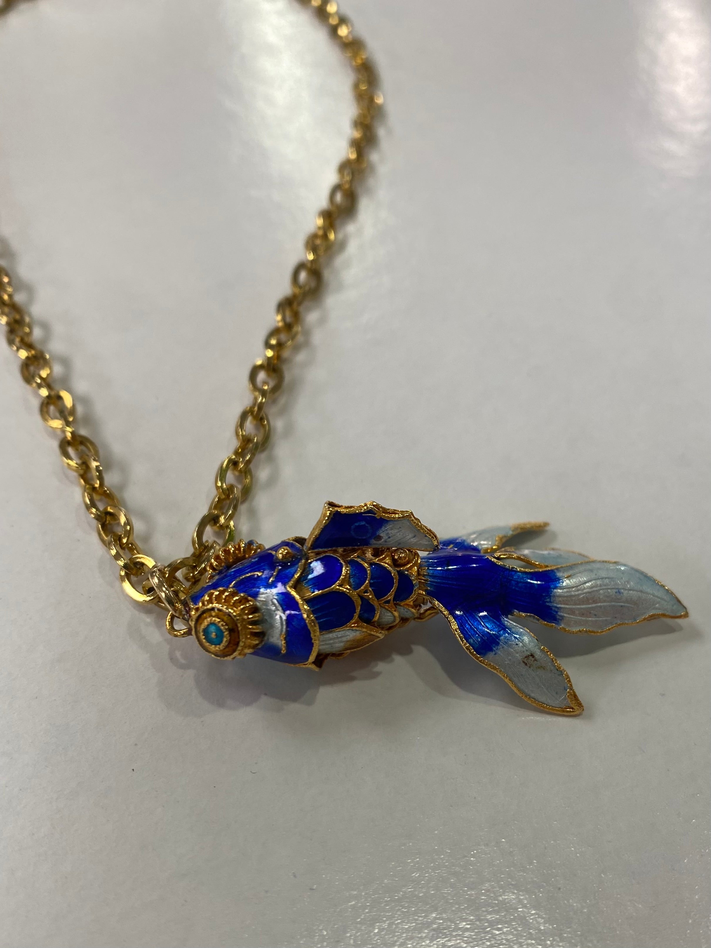 Blue Fish Necklace