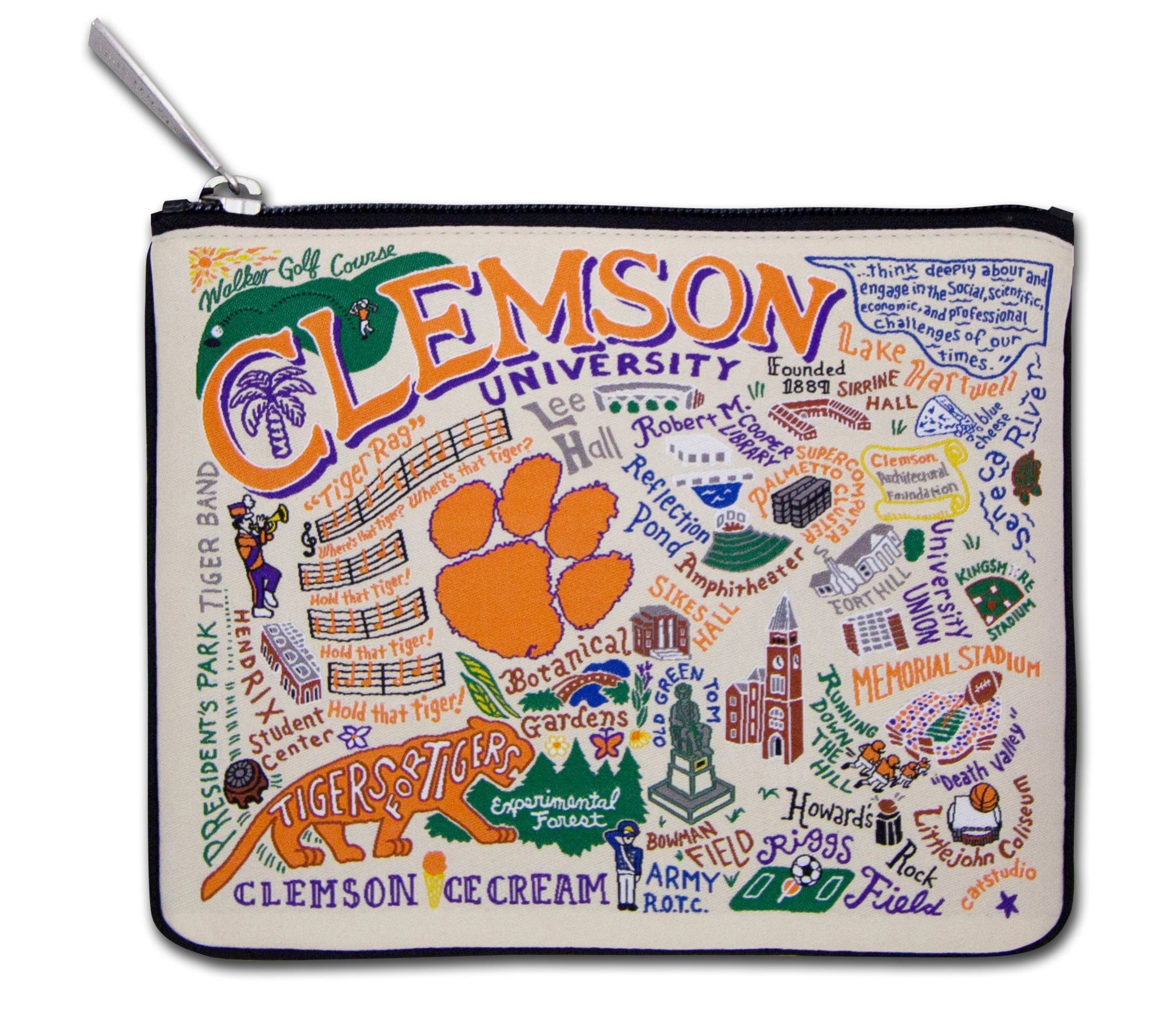 Collegiate Zip Pouch / Clemson University