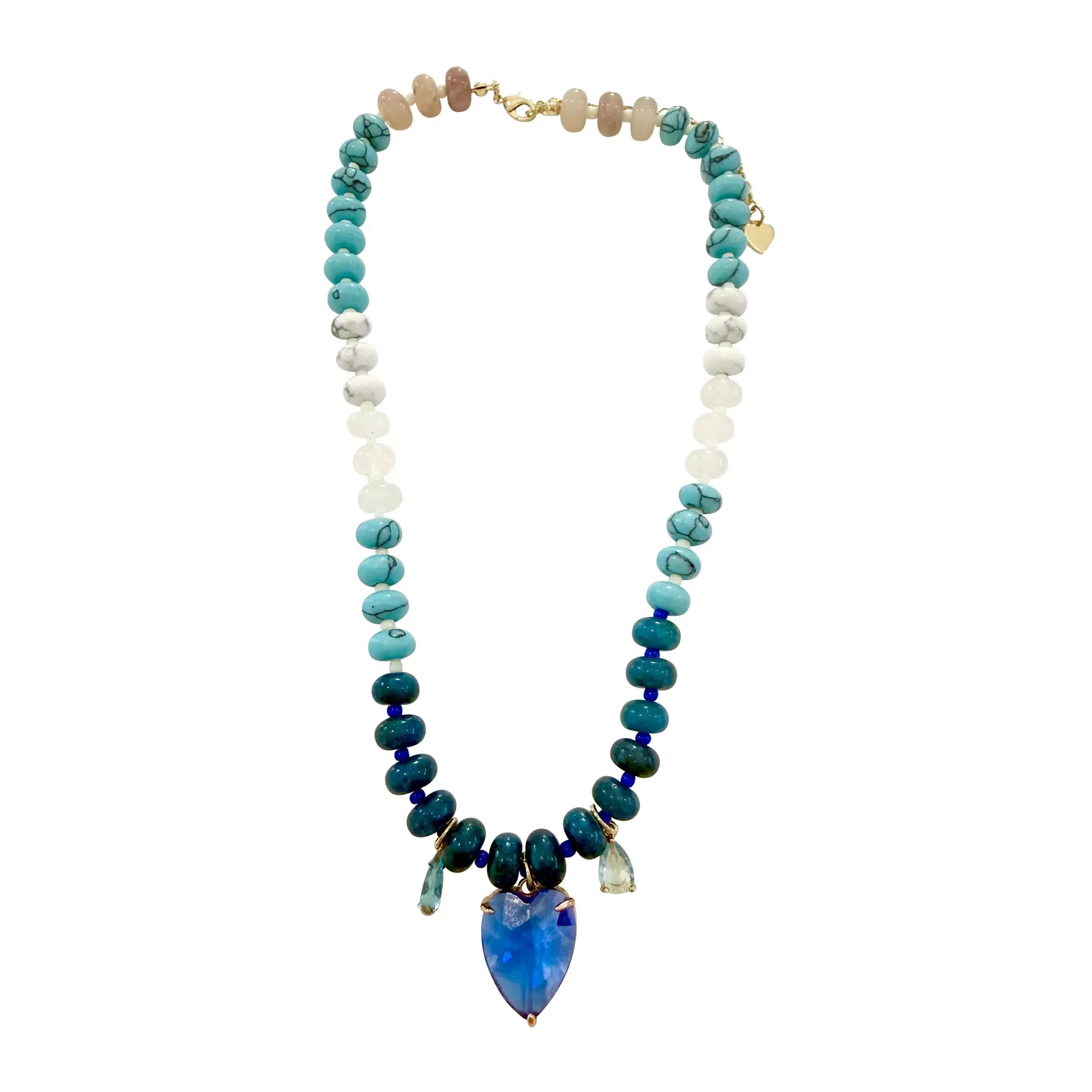Simon Beaded Necklace - Blue