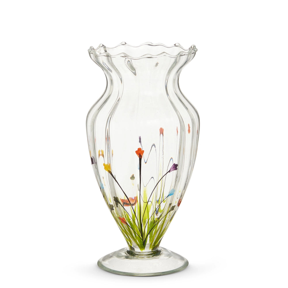 Floral Glass Vase