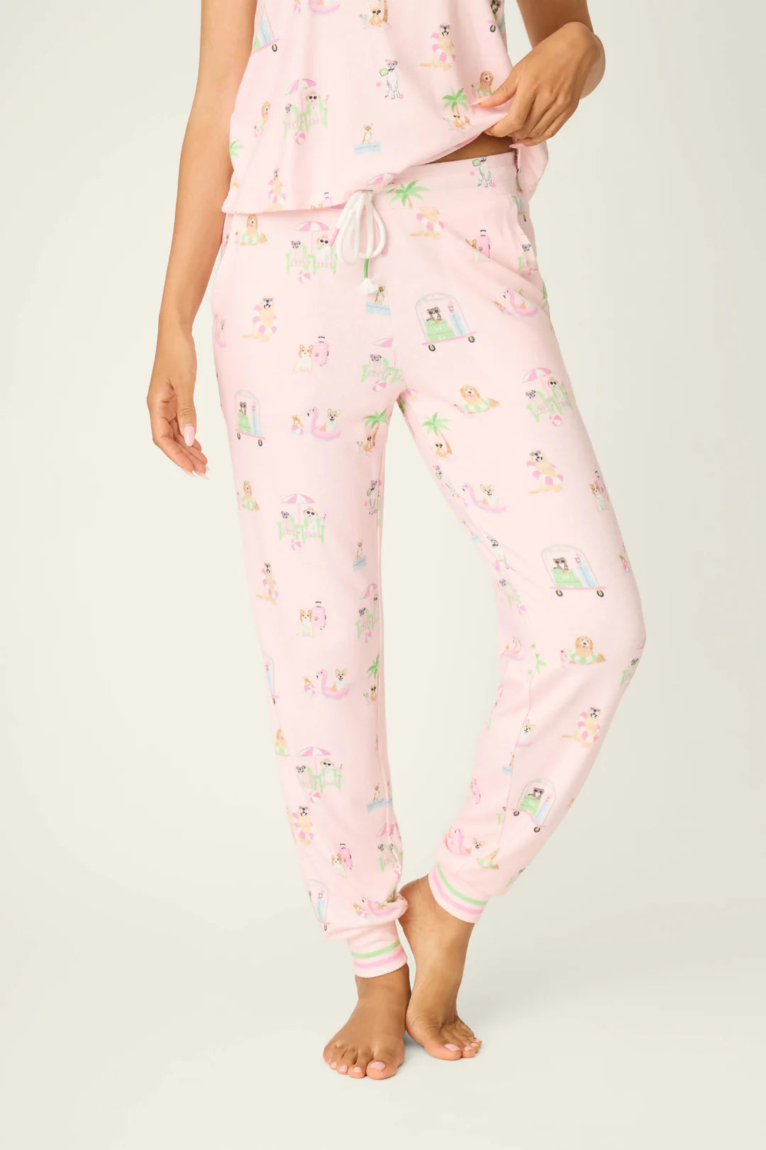 Pupcation Palms Sunnies & Sunshine Banded Pants