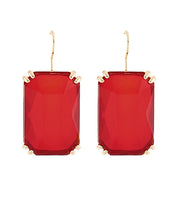 Octagon Stone Earrings