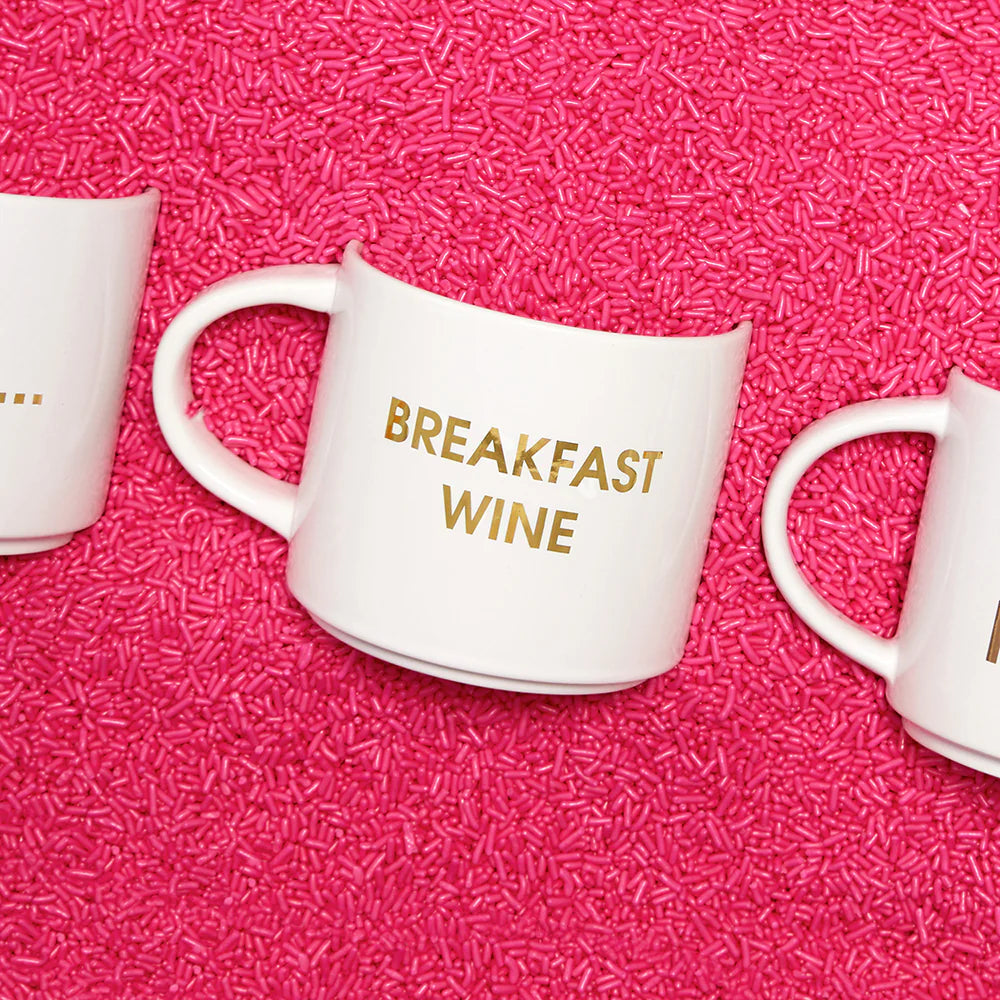 Mug Breakfast Wine Gold Foil