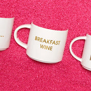 Mug Breakfast Wine Gold Foil