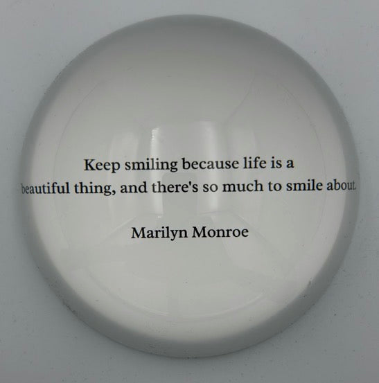 Marilyn Monroe Quote Paperwight