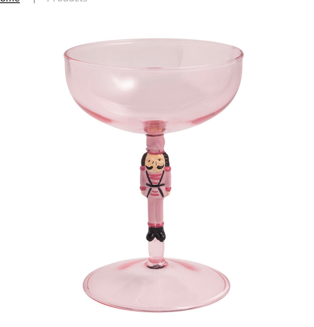 Pink Nutcracker Coupe Glass
