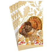 Caspari Guest Napkin - Woodland Turkey