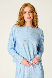 PJ Salvage Long Sleeve Top - Olive You Martini Print