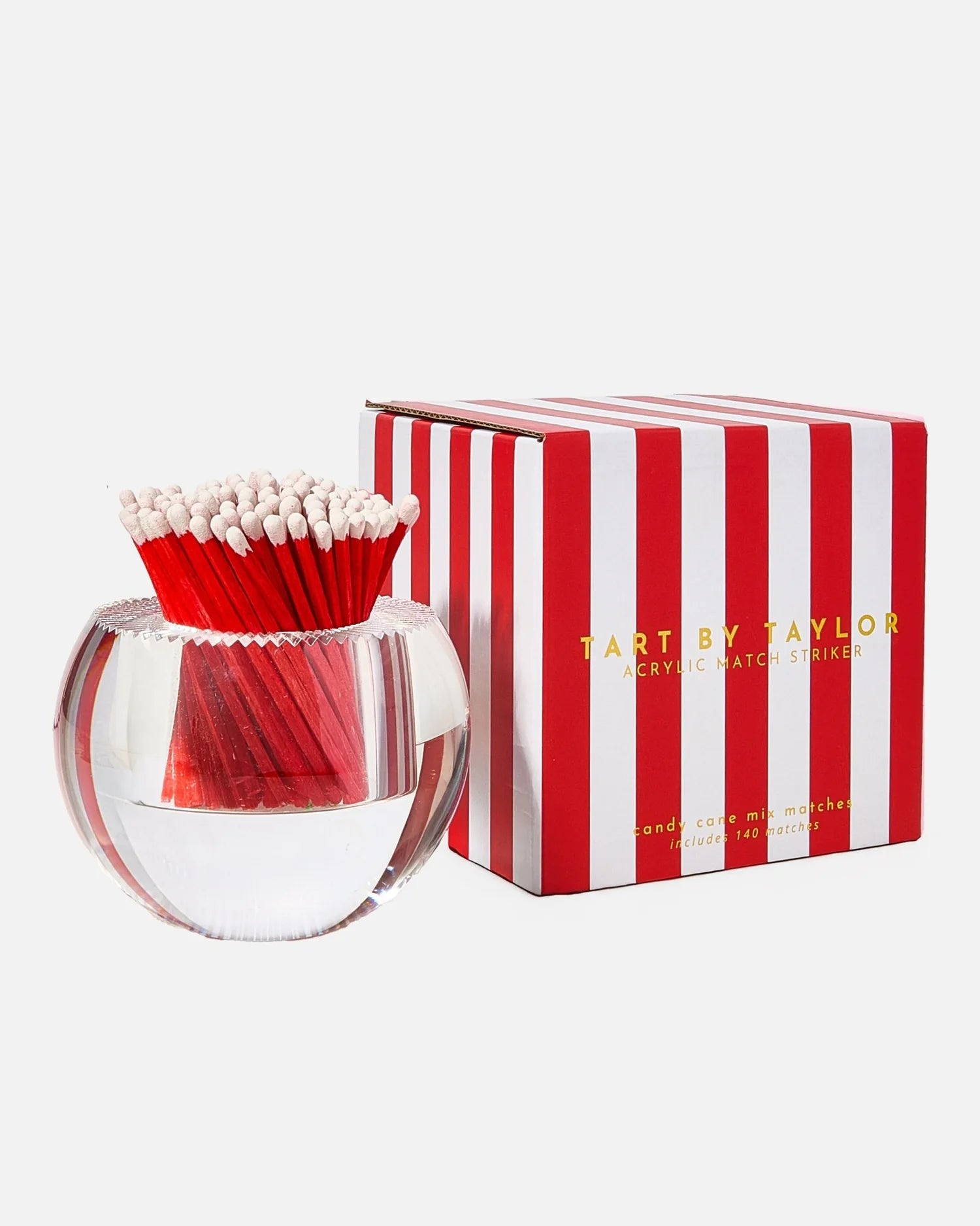 Tart by Taylor Round Match Striker - Candy Cane Matches