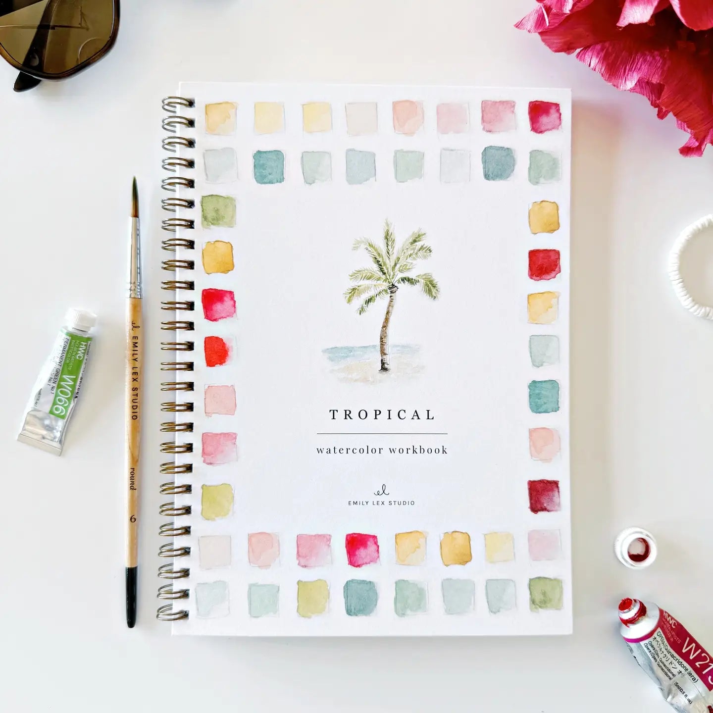 Tropical Watercolor Workbook With Watercolor Paint Set