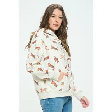 Zip Up Hoodie - Tiger