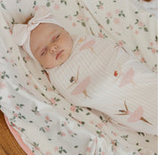 Katerina Knit Swaddle Blanket- Bloom