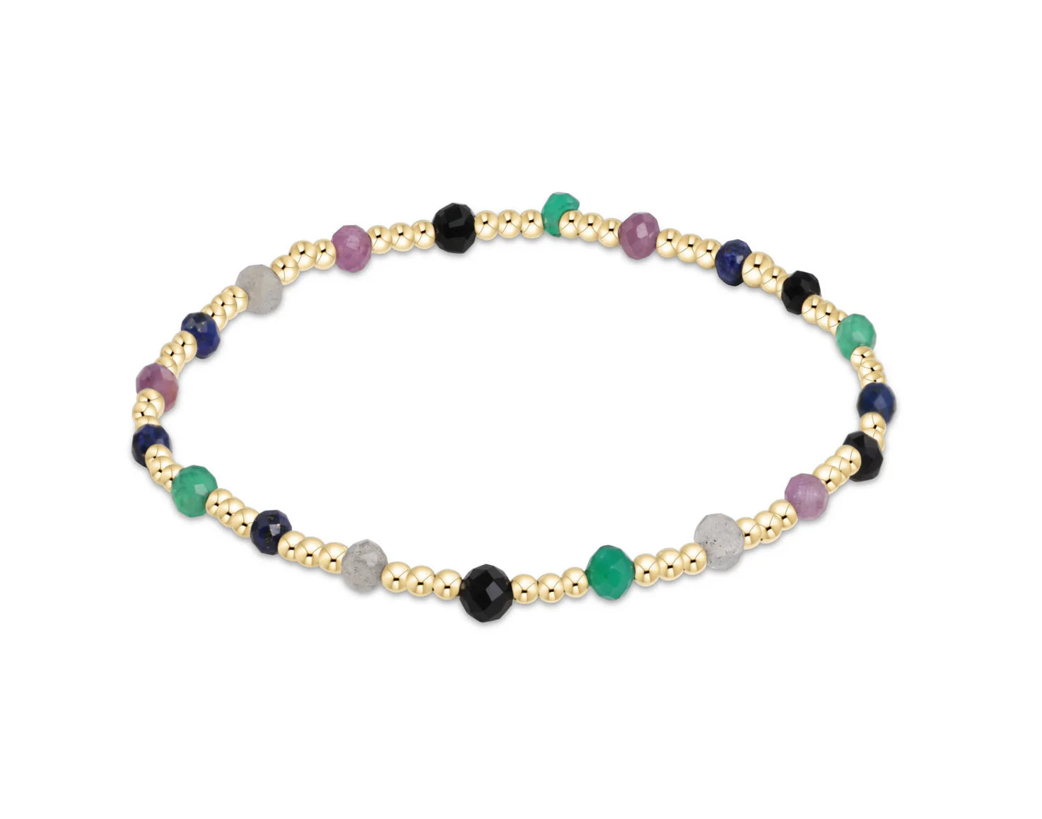 Gemstone Gold Sincerity Pattern 3mm Bracelet - Hot Mess Fall Winter