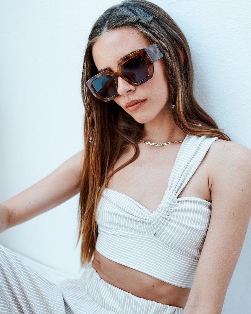Sunglasses- Olivia- Mocha Tortoise/ Brown Lens