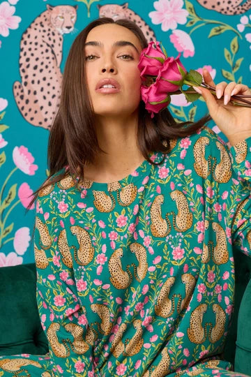 PJ Salvage Long Sleeve Top - Cheetah Bonitas Dream