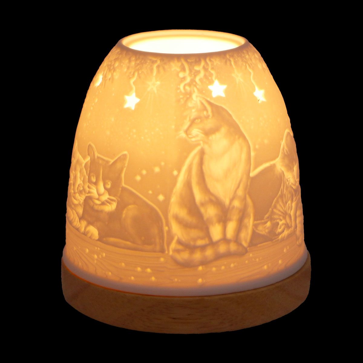 Porcelain Mini Igloo Candle Holder- Cats