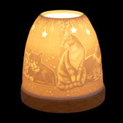 Porcelain Mini Igloo Candle Holder- Cats
