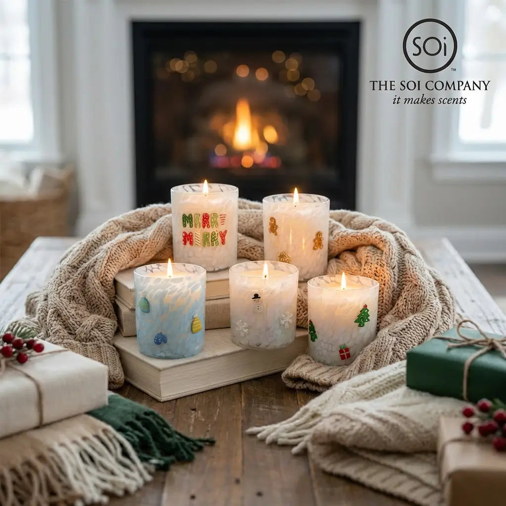 Icon Candle - Snowman & Snowflake