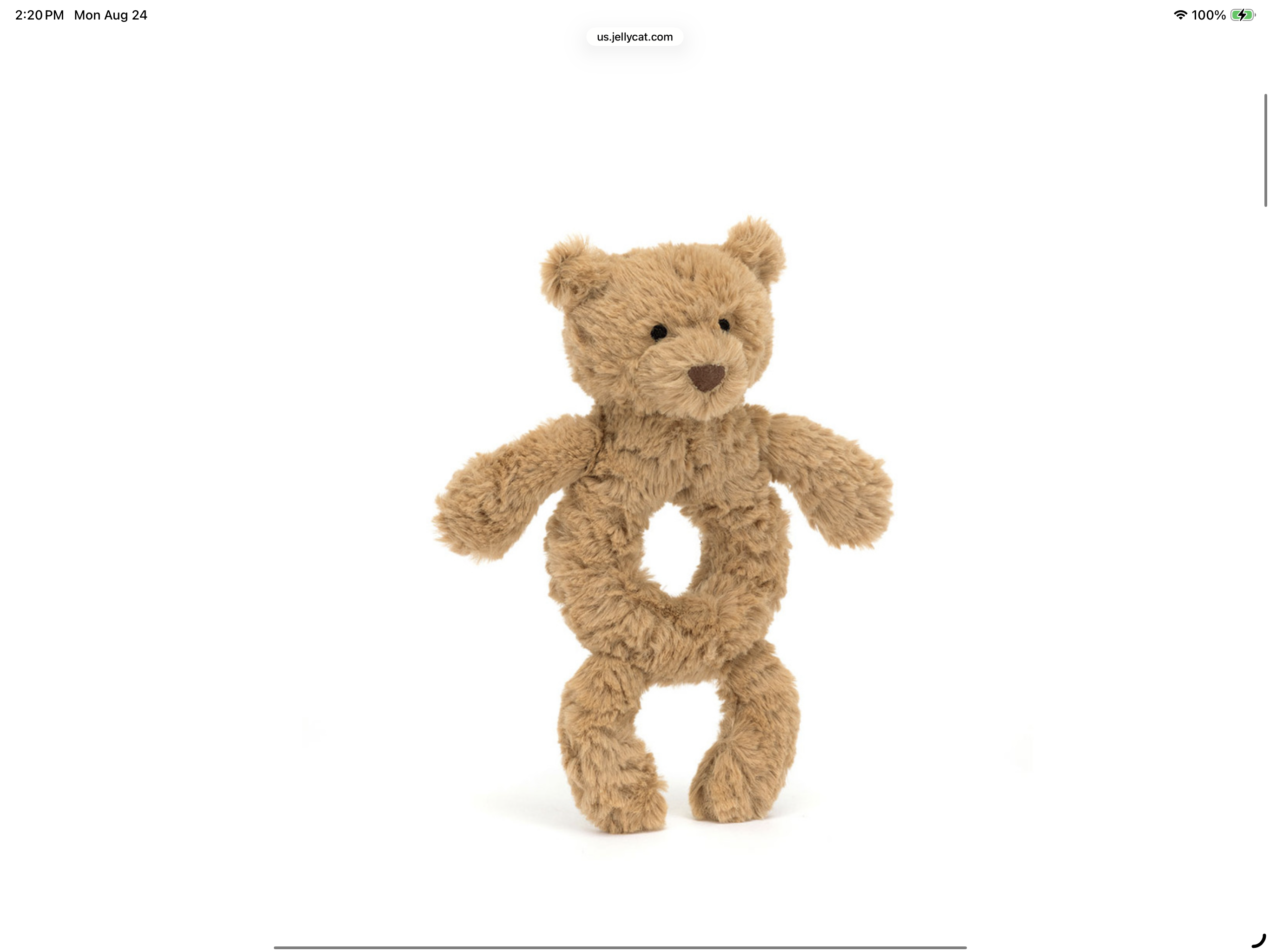 Bartholomew Bear Ring Rattle