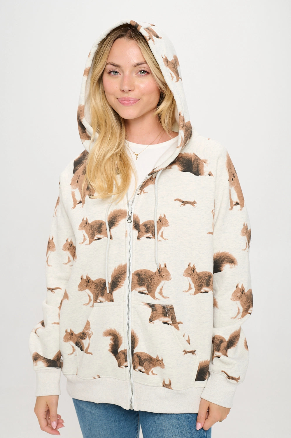Zip Up Hoodie - Squirel