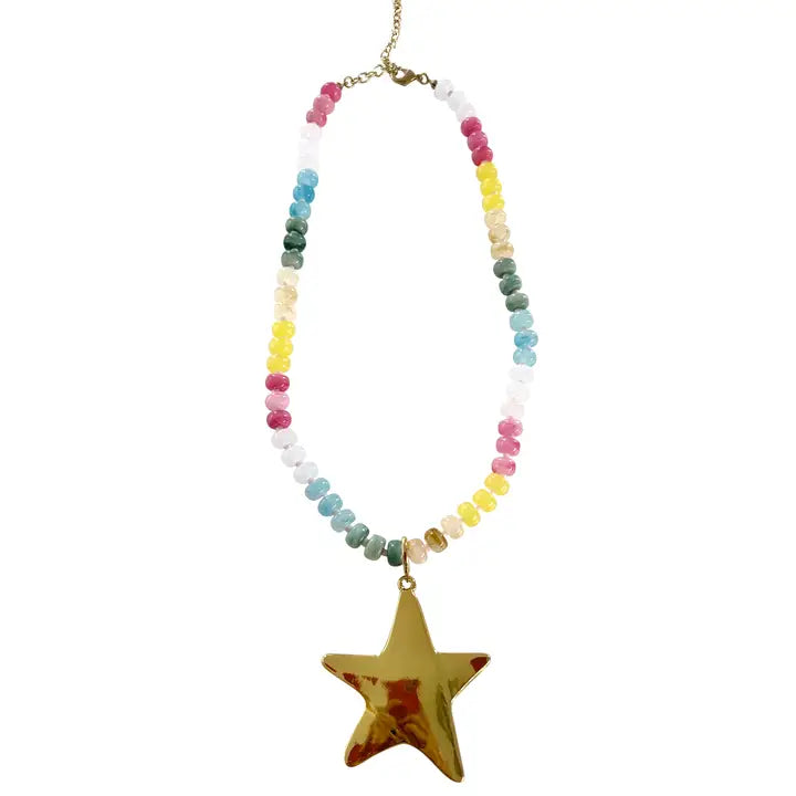 Penny Beaded Star Necklace