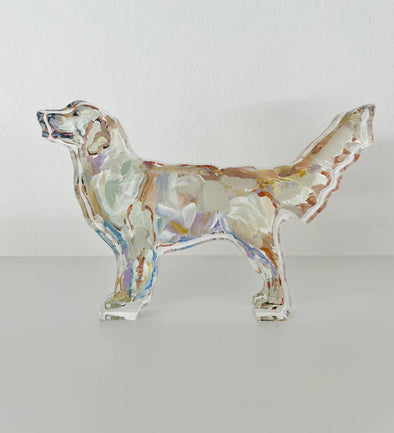Acrylic Tabletop Dog - Golden Retriever Light