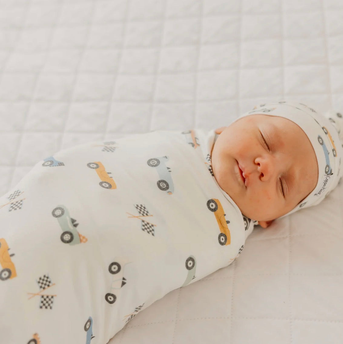 Speedster Knit Swaddle Blanket- Bloom