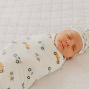 Speedster Knit Swaddle Blanket- Bloom