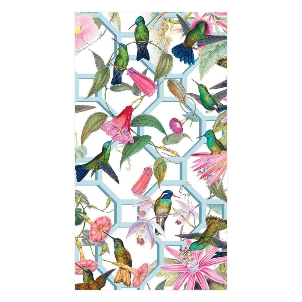 Caspari Guest Napkin - Hummingbird Trellis