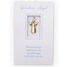 Gold Guardian Angel Charm On Gift Card - Assorted Messages