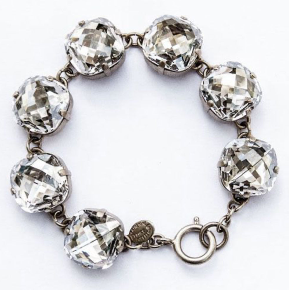 La Vie Stone Crystal Bracelet- Silver