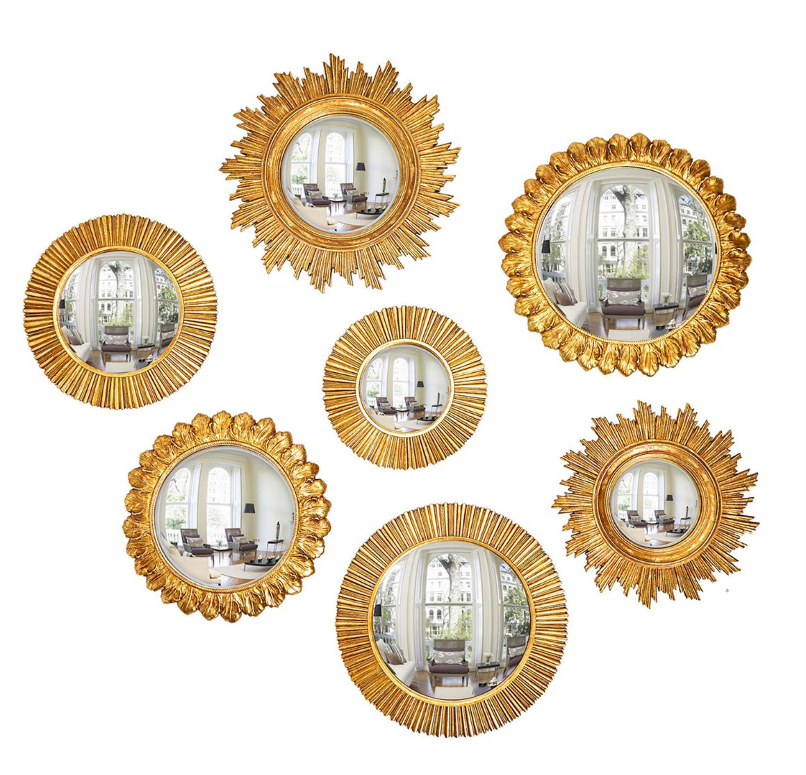 Golf Leaf Convex Mirror Set/7