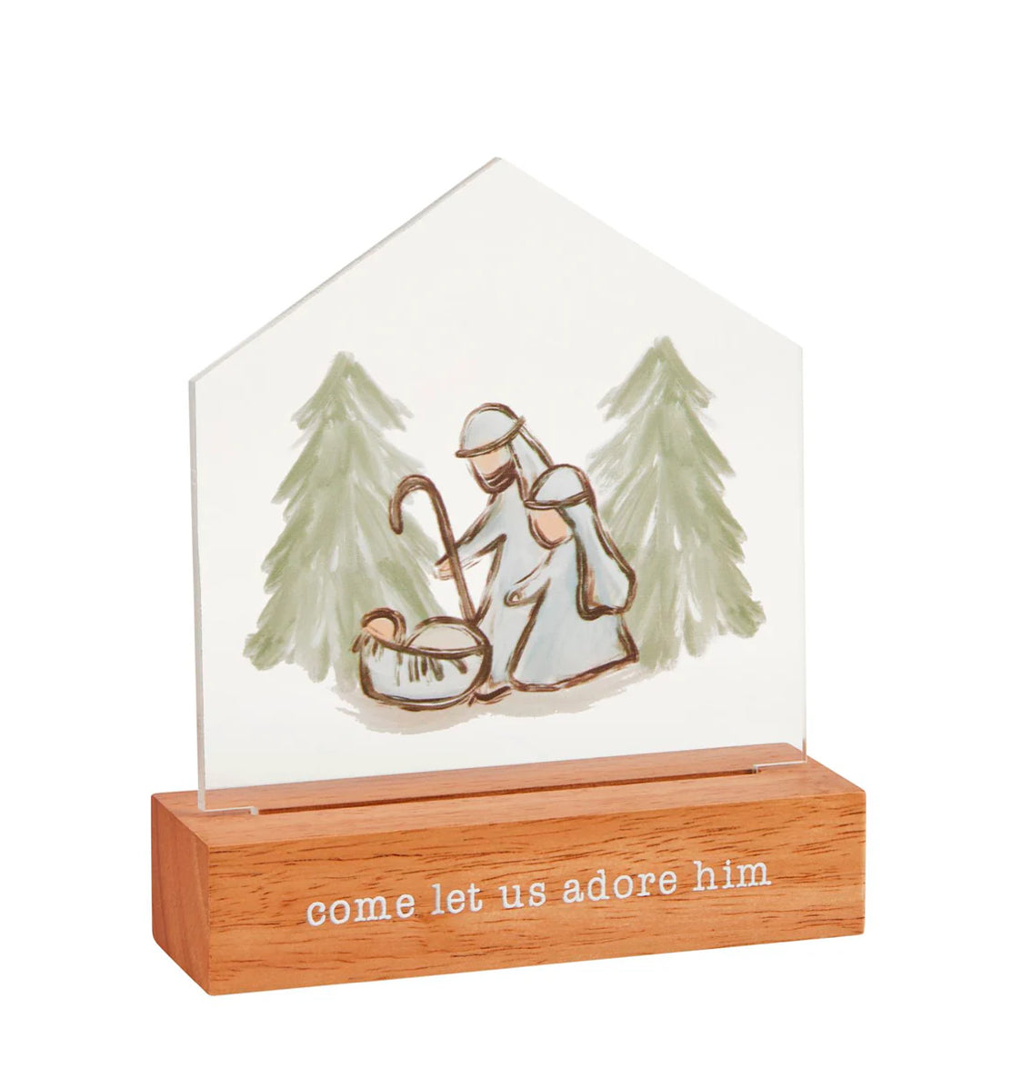 LED Acrylic Xmas Sitter - Manger