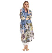 Lightweight Robe Gown- Daisy Cornflower Print