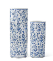Blue & White Chinoiserie Cylinder Vases- Assorted Sizes